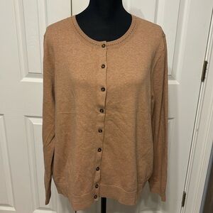 Boden Tan Button-Up Cardigan